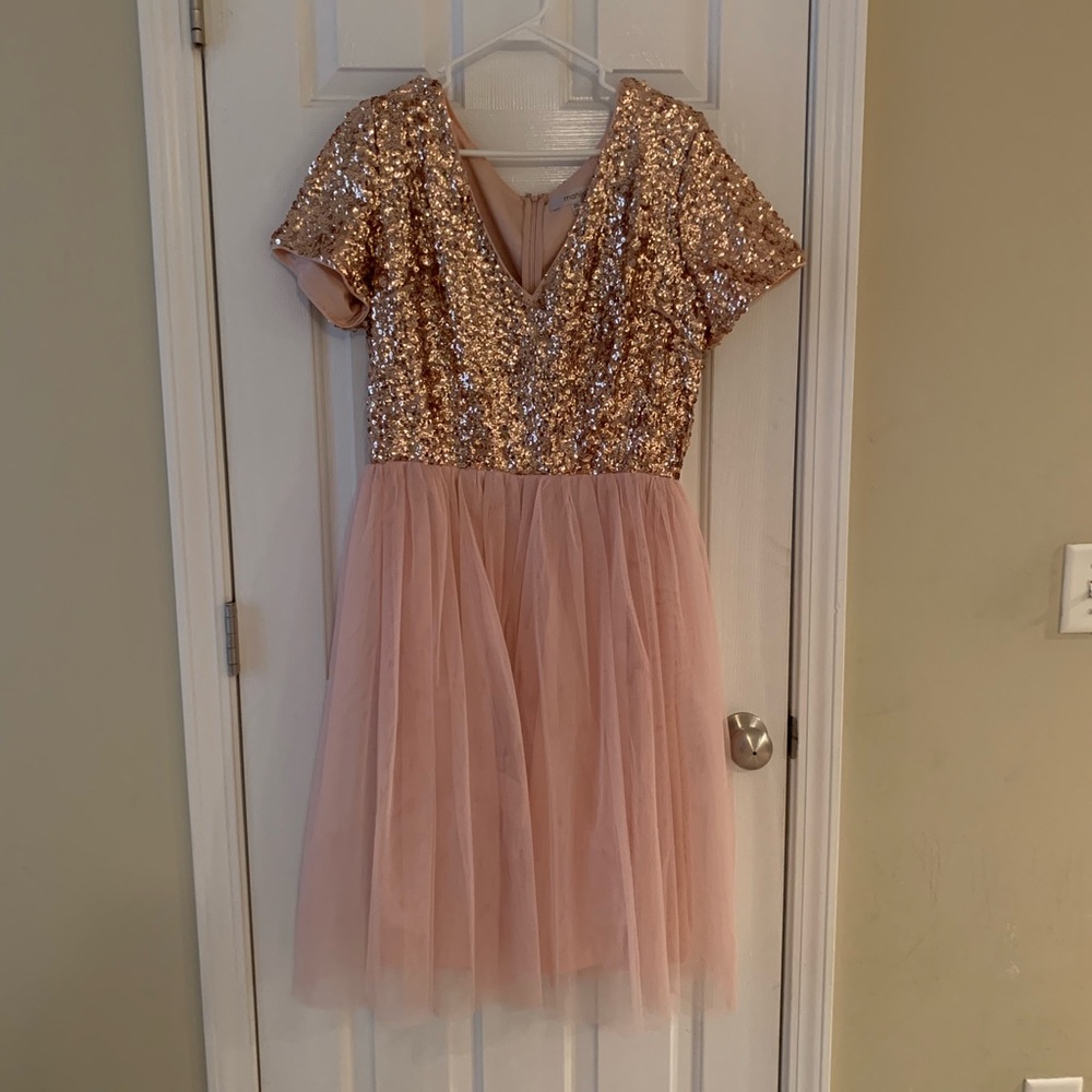 Sequin and Tulle Cocktail Dress